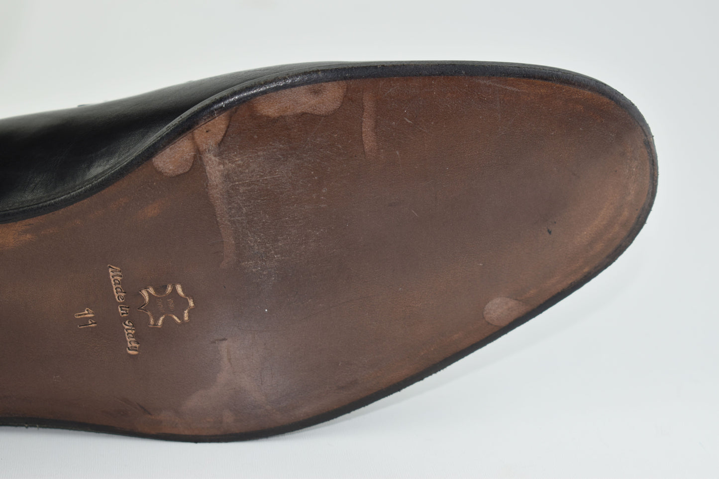 Pakerson Italy Hand made Black Leather Men Penny Loafer, Size EU 45, Excellent 10/10