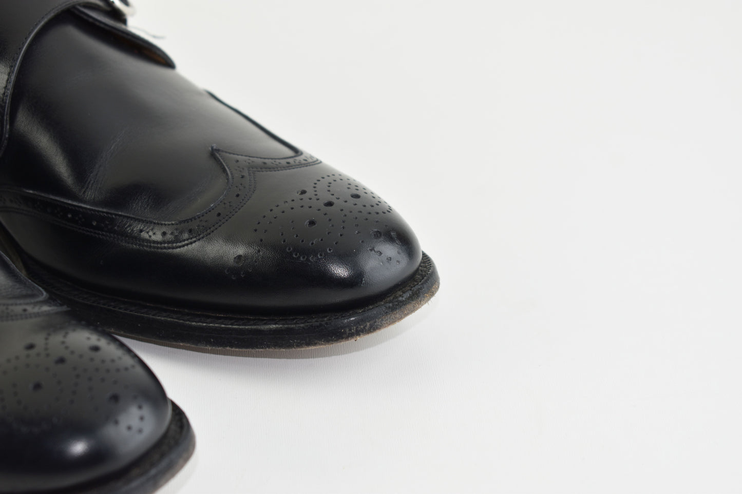 Church’s Monk Single Strap Brogues Black Men Shoes, Size EU 41.5, Good 6/10