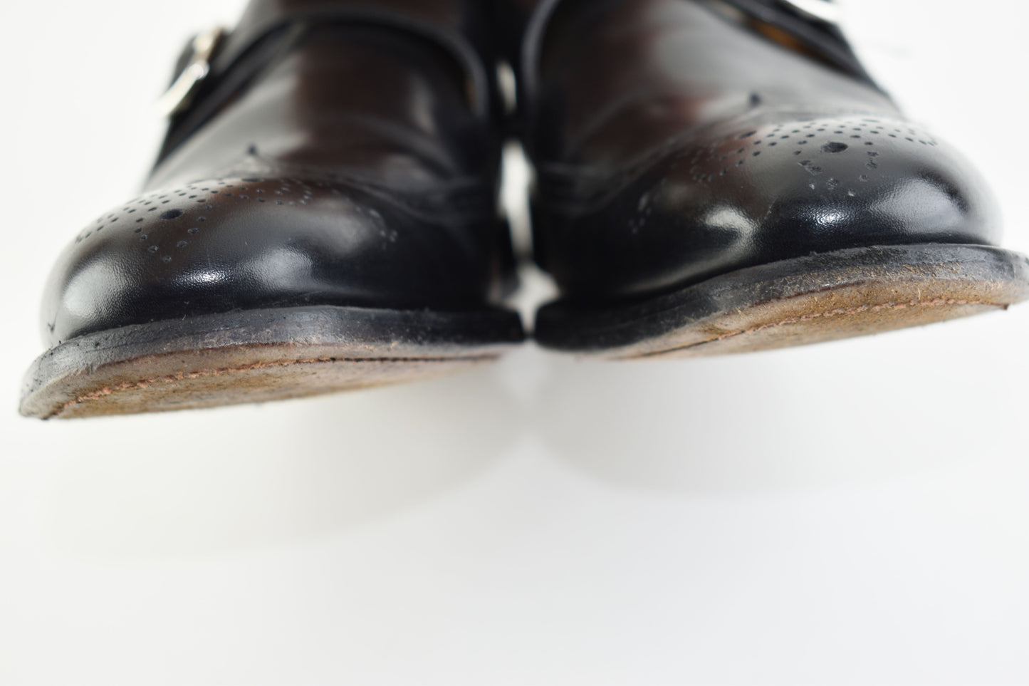Church’s Monk Single Strap Brogues Black Men Shoes, Size EU 41.5, Good 6/10
