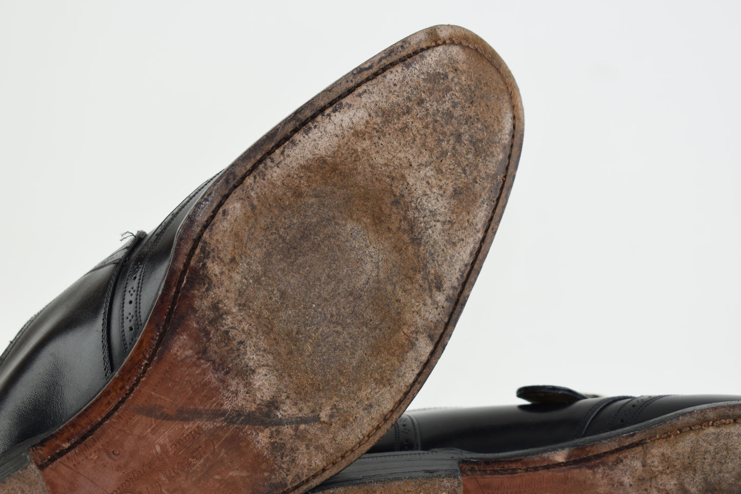 Church’s Monk Single Strap Brogues Black Men Shoes, Size EU 41.5, Good 6/10
