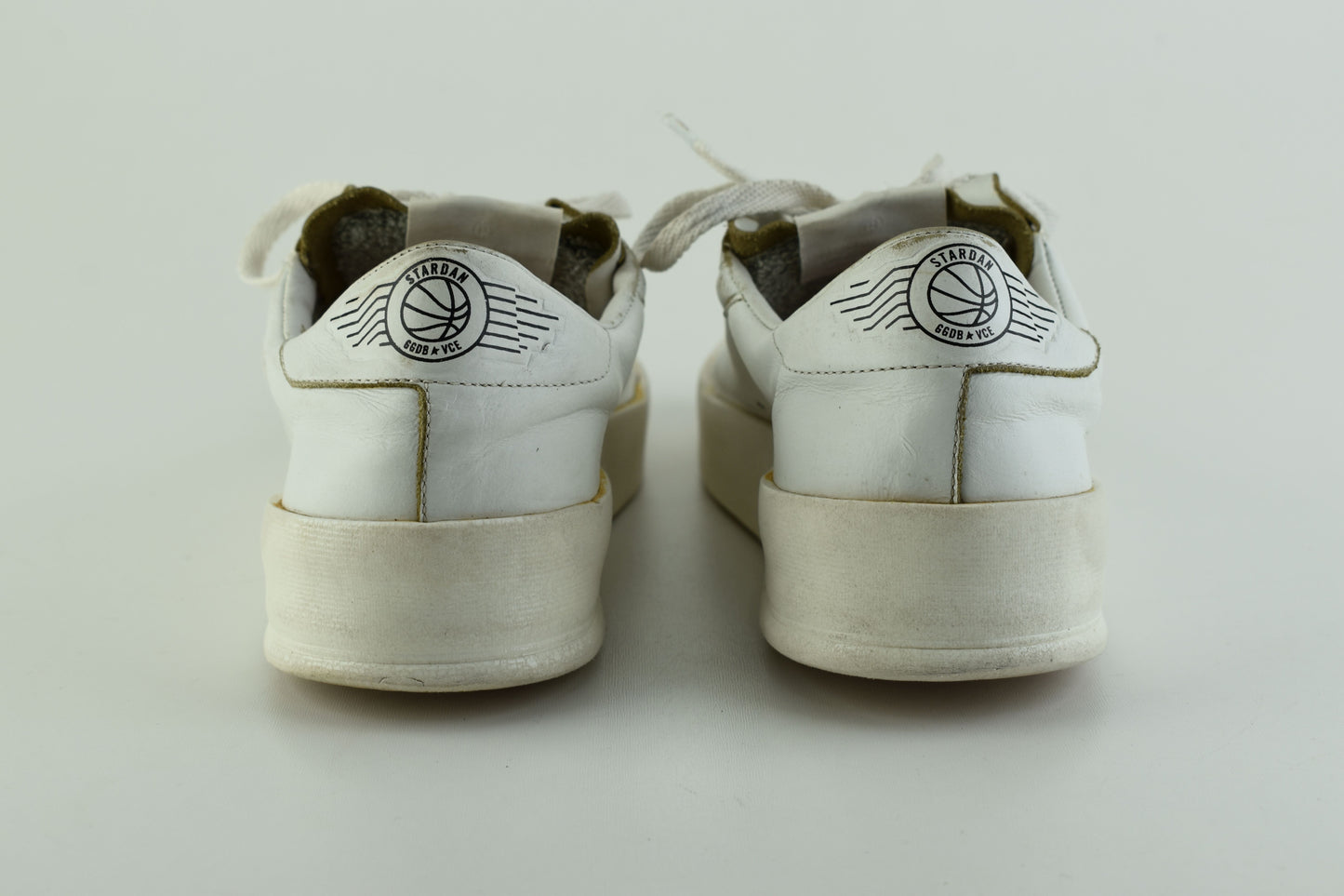 Golden Goose Stardan in total white Leather Women Sneakers, Size 38 (No Insole, خاصها فراش), V.Good 7/10