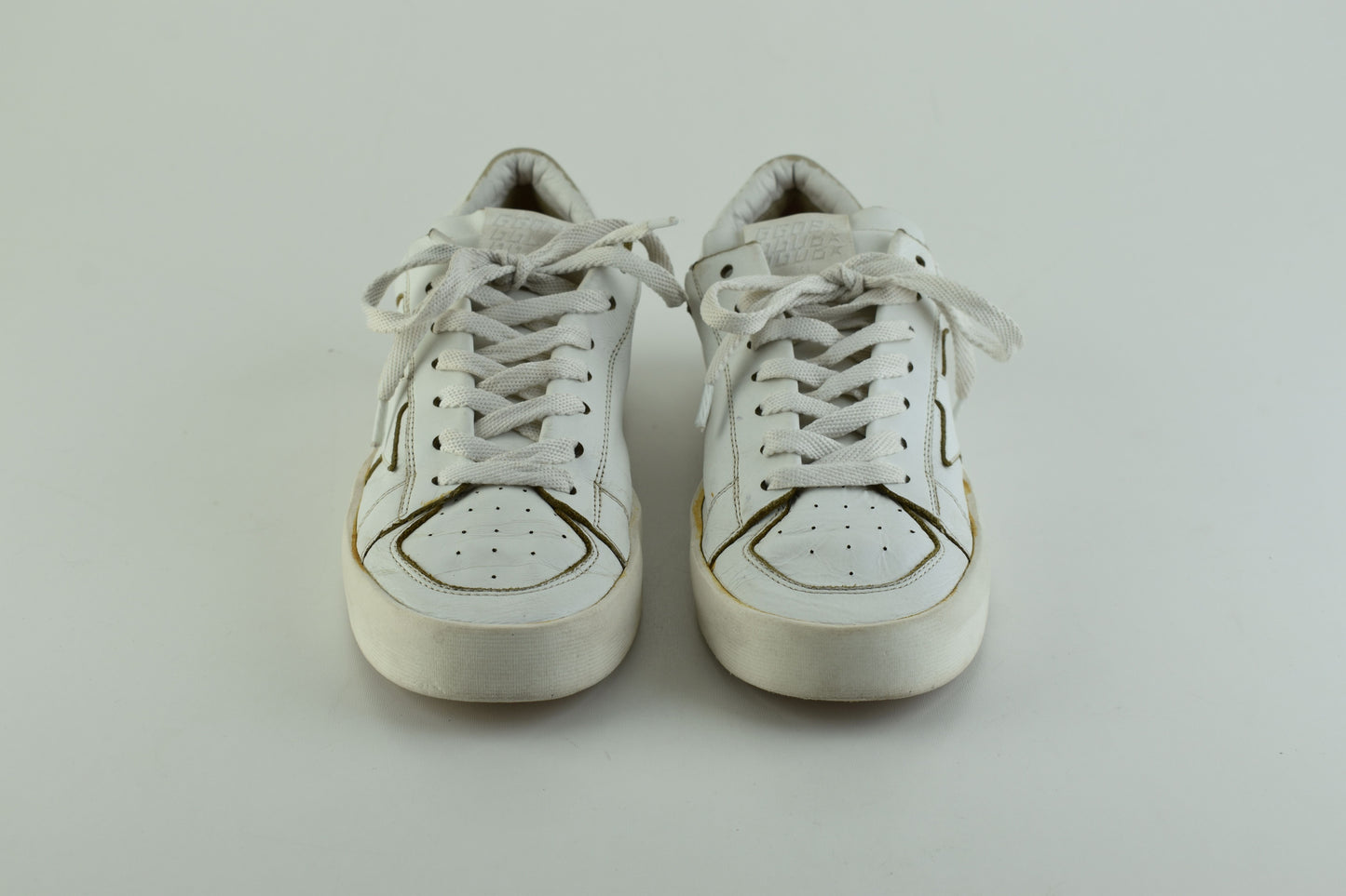 Golden Goose Stardan in total white Leather Women Sneakers, Size 38 (No Insole, خاصها فراش), V.Good 7/10