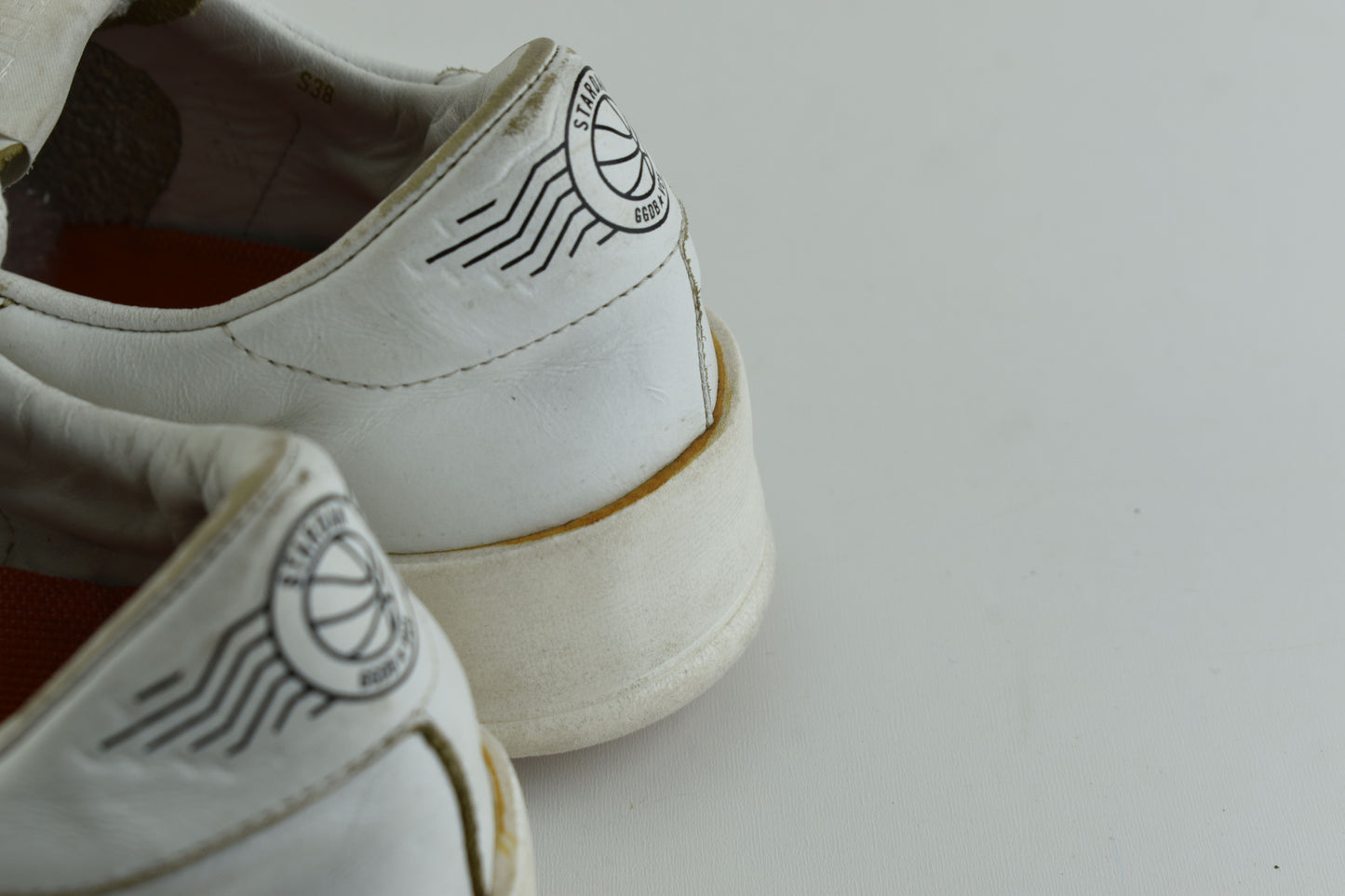 Golden Goose Stardan in total white Leather Women Sneakers, Size 38 (No Insole, خاصها فراش), V.Good 7/10