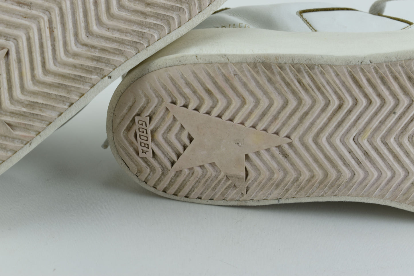 Golden Goose Stardan in total white Leather Women Sneakers, Size 38 (No Insole, خاصها فراش), V.Good 7/10