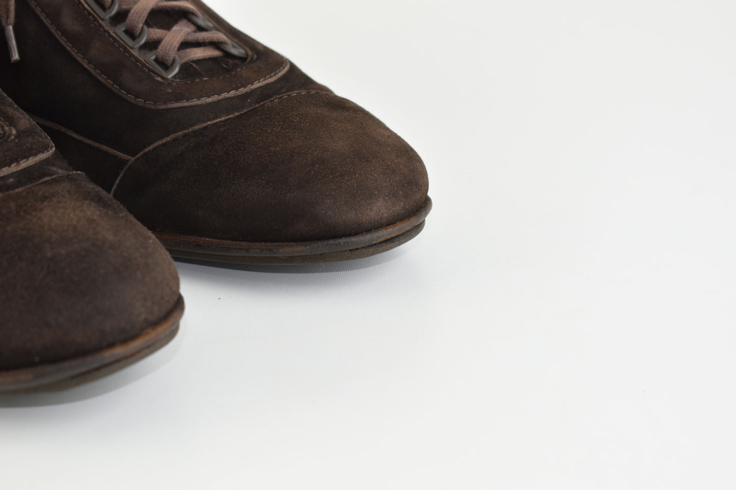 Sergio Rossi Logo Lace Up Men Suede Brown Men Sneakers, Size EU 43, Good 6/10