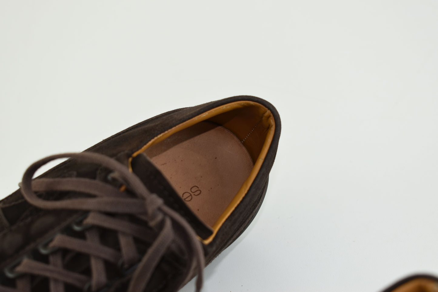 Sergio Rossi Logo Lace Up Men Suede Brown Men Sneakers, Size EU 43, Good 6/10
