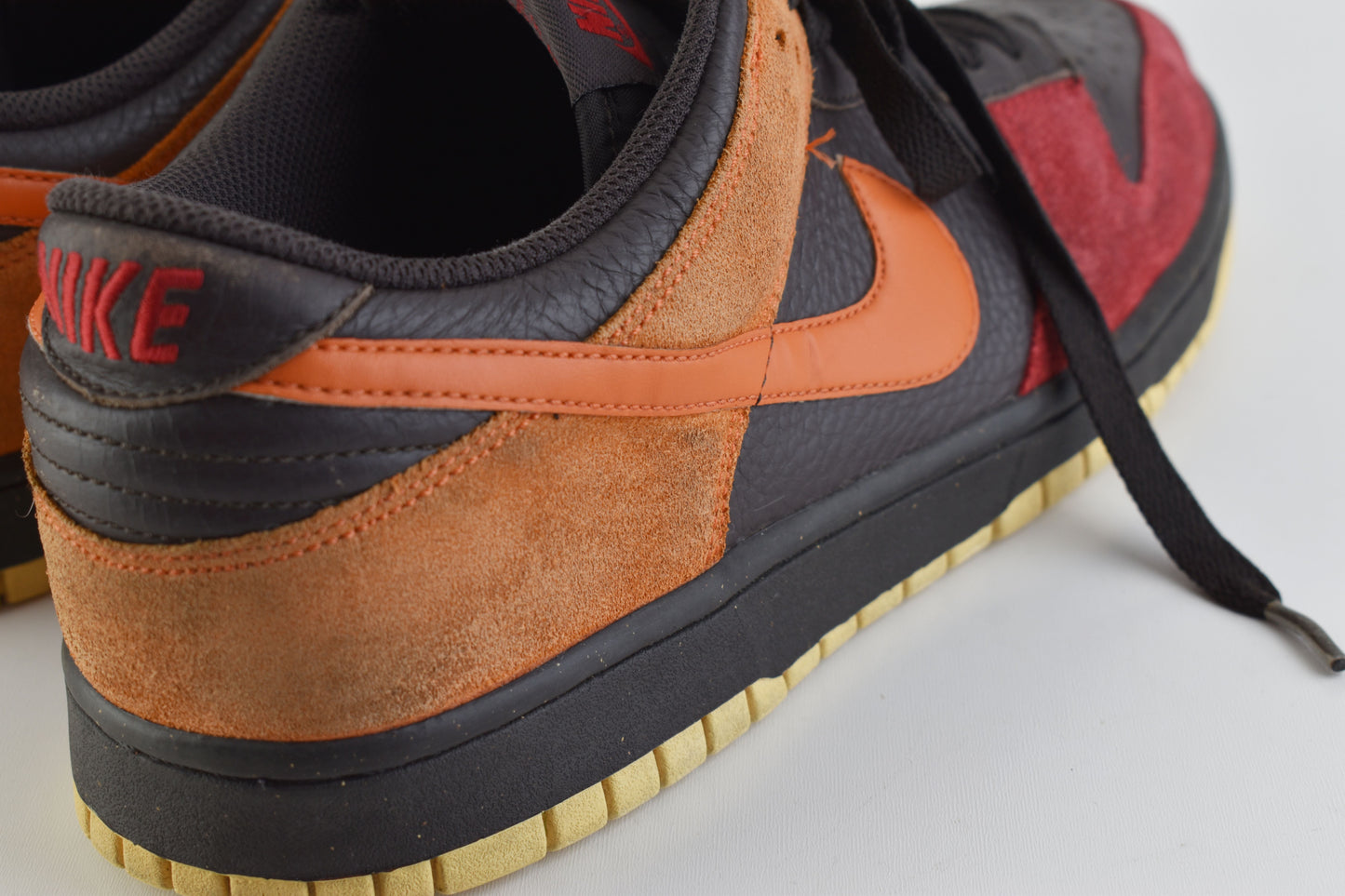 Nike 318020-082 Dunk Low CL Tar Orange Blaze Varsity red SL Men Sneakers, Size EU 44, Good 6/10