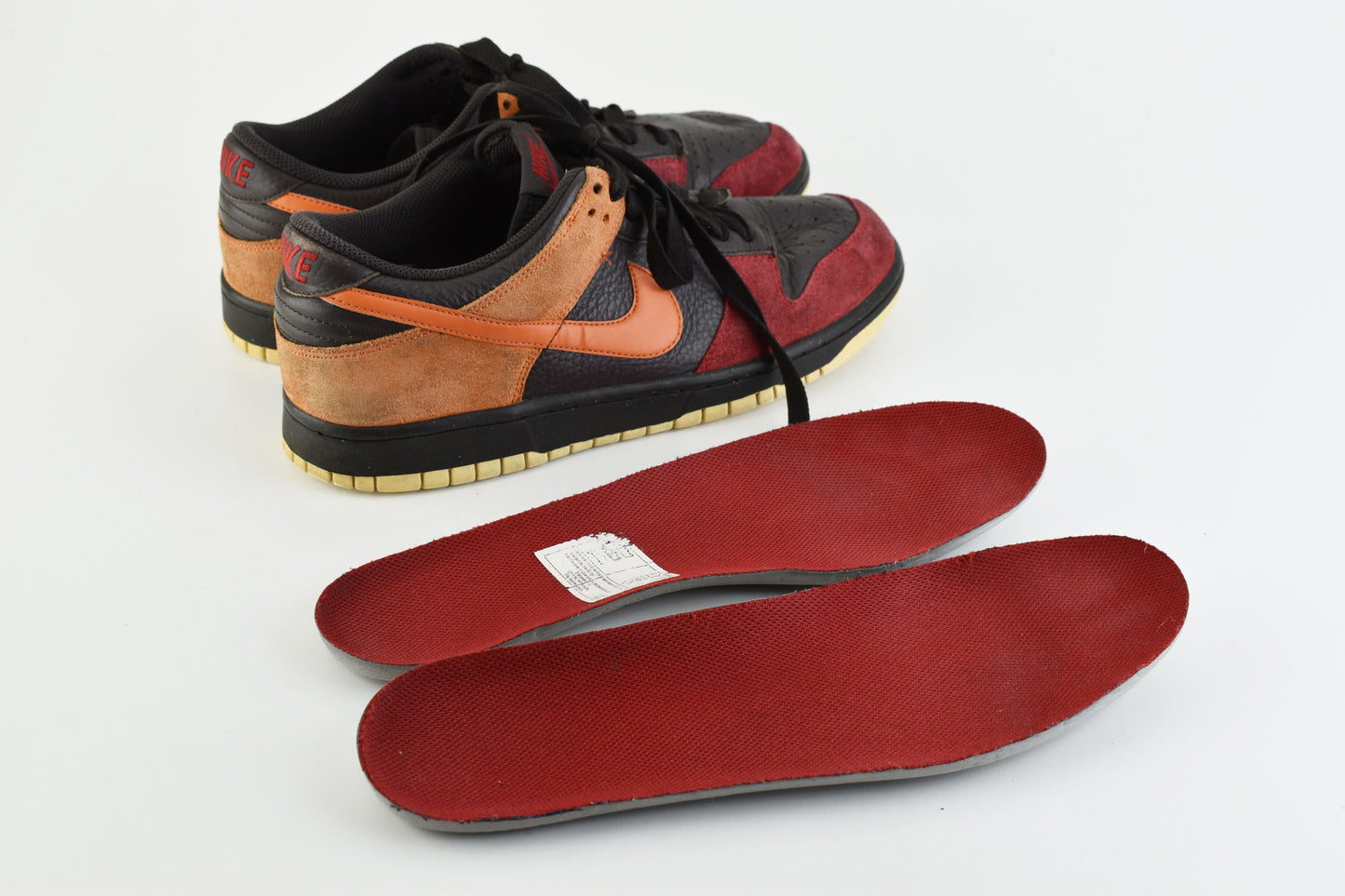 Nike 318020-082 Dunk Low CL Tar Orange Blaze Varsity red SL Men Sneakers, Size EU 44, Good 6/10