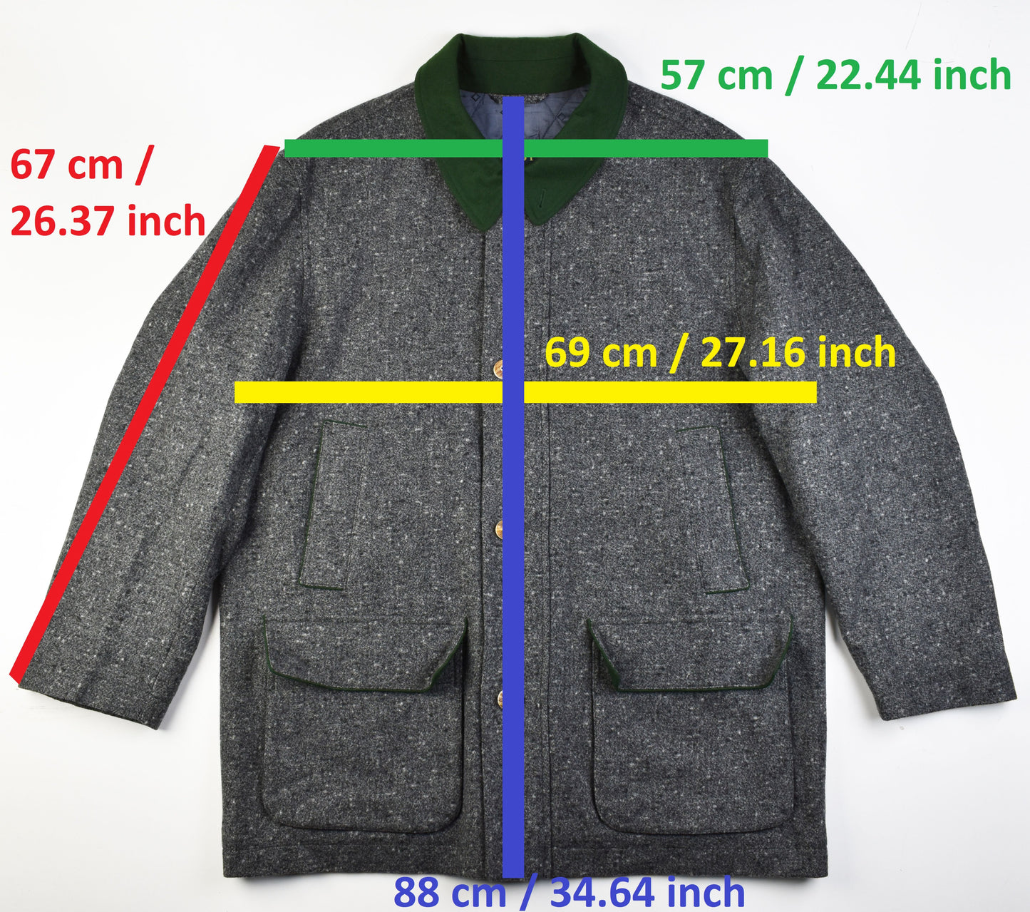 Poldi Leopold Prinz von Bayern Gray Virgin Wool Men Coat, Size EU 56, Excellent 10/10