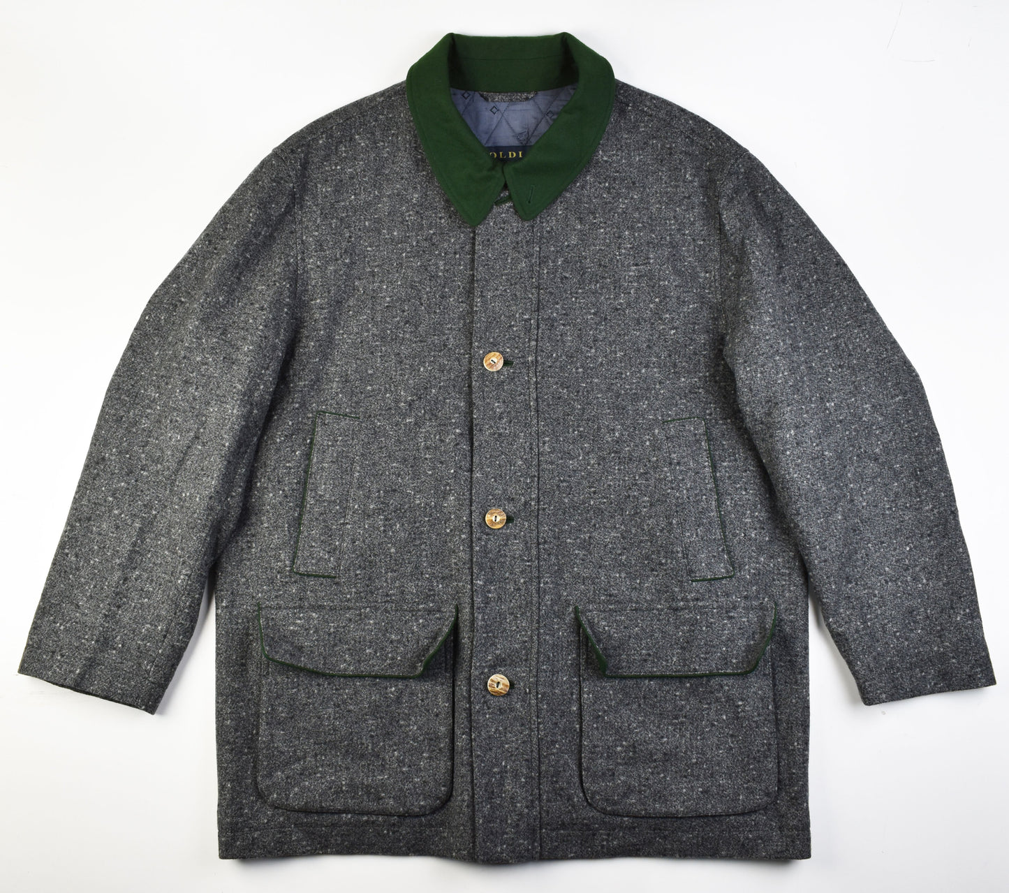 Poldi Leopold Prinz von Bayern Gray Virgin Wool Men Coat, Size EU 56, Excellent 10/10