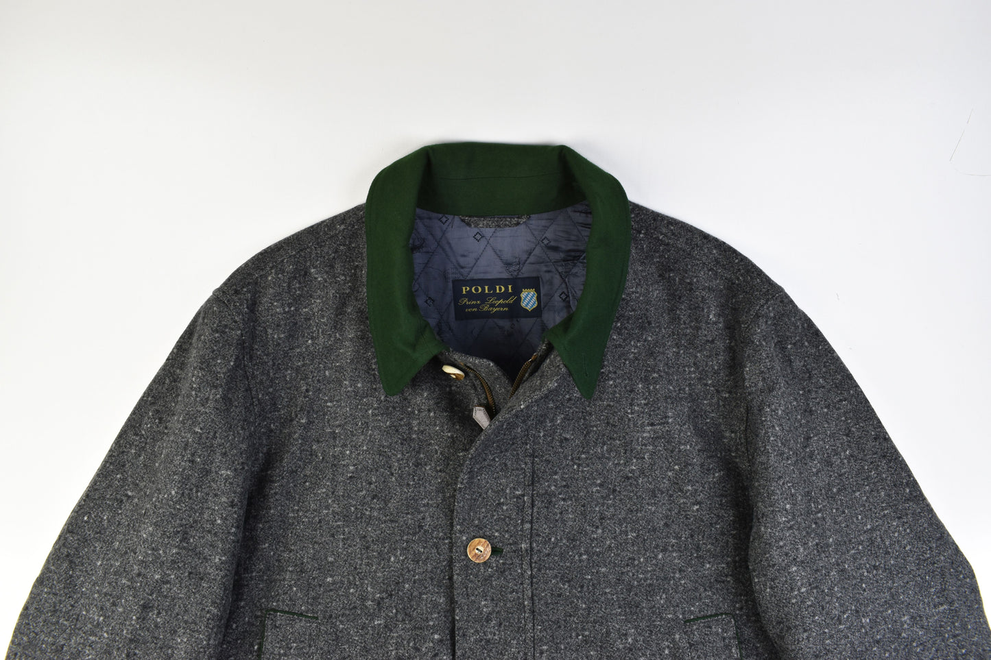 Poldi Leopold Prinz von Bayern Gray Virgin Wool Men Coat, Size EU 56, Excellent 10/10