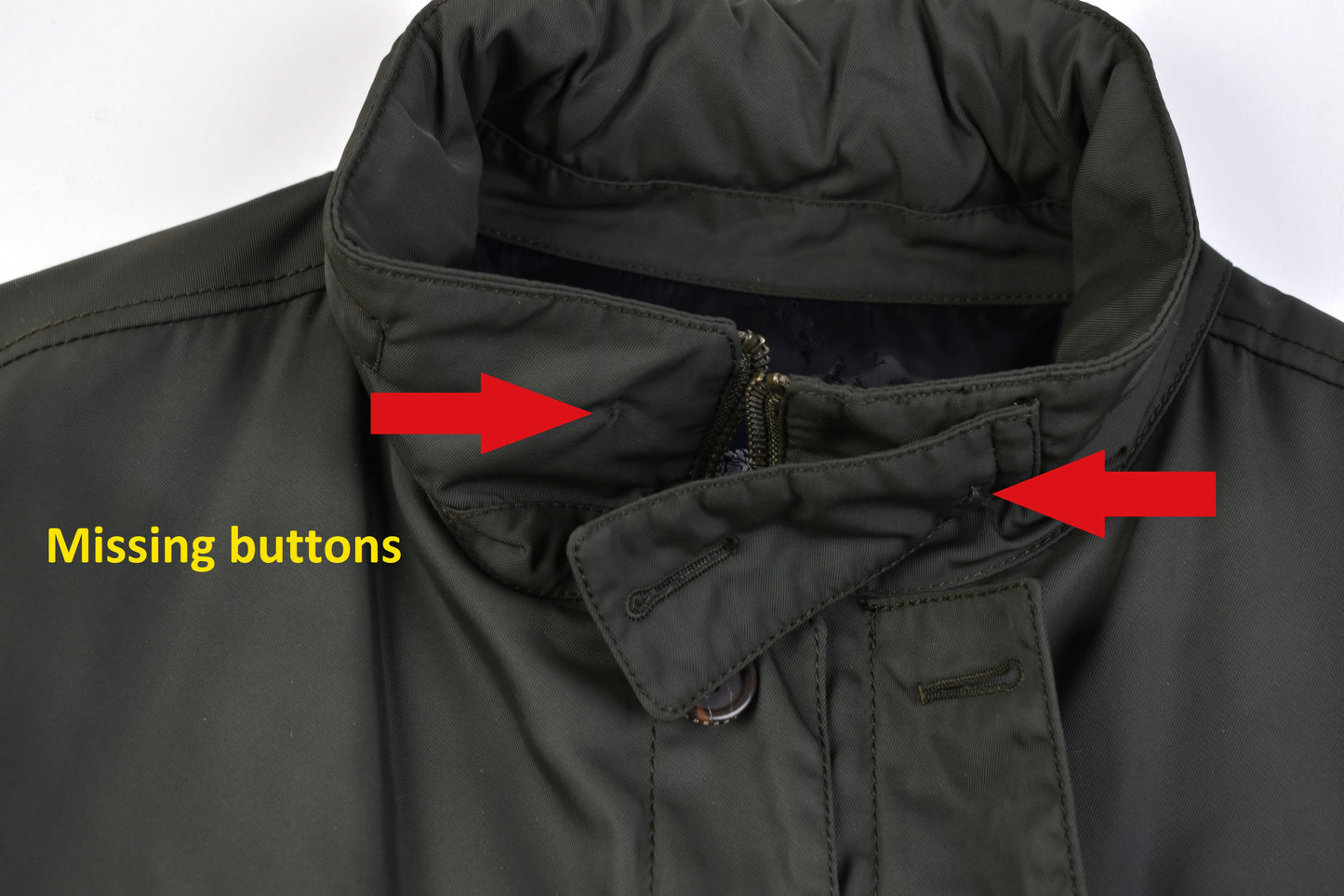 Burberry Lined Nylon Pocket Green Hidden Hood Men Jacket Size 56, V.Good 8/10