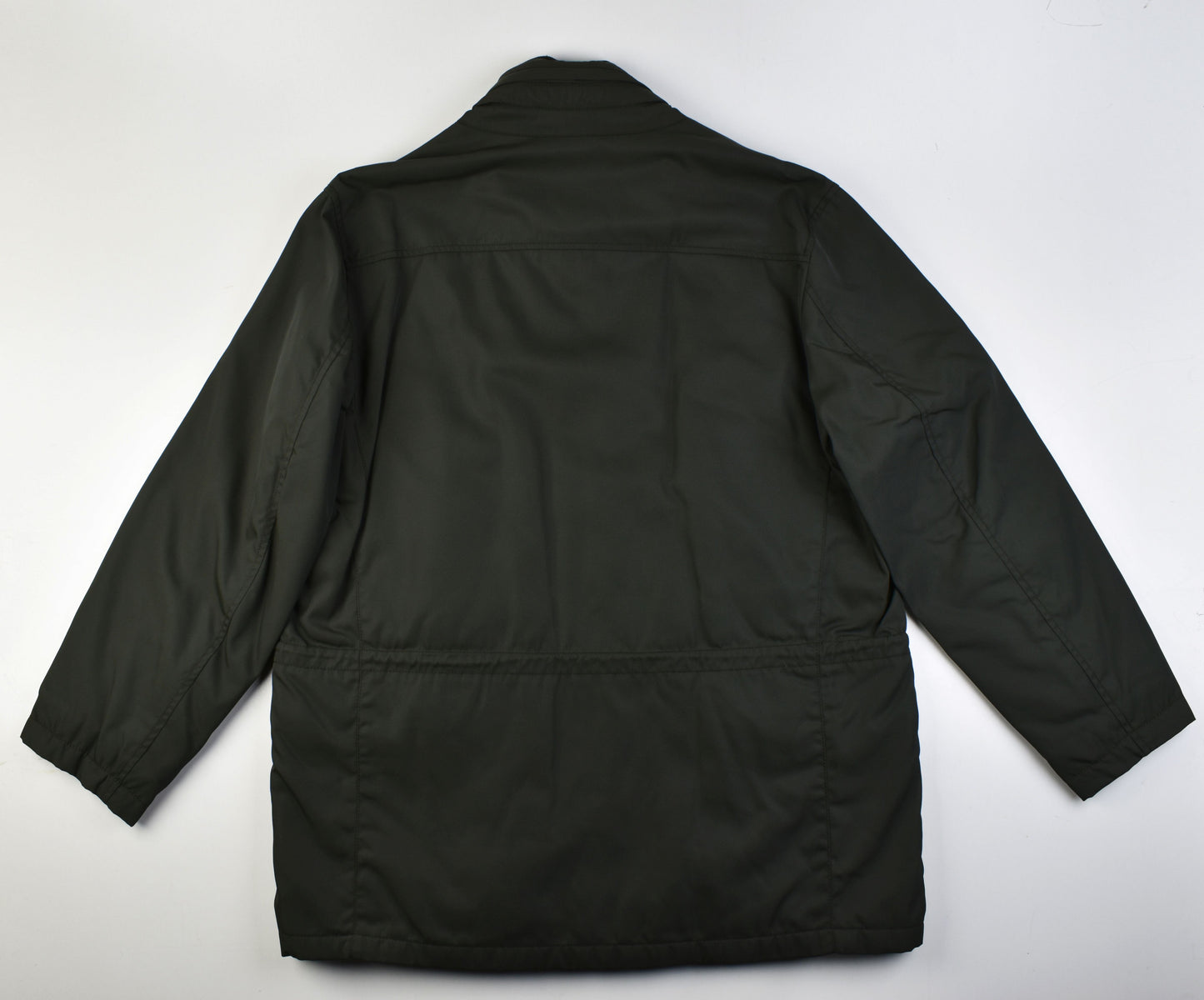 Burberry Lined Nylon Pocket Green Hidden Hood Men Jacket Size 56, V.Good 8/10