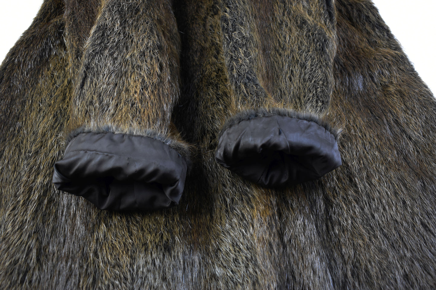 Pellicceria Varese Beaver Fur Dark Brown Full Length, Size L, Women Coat, Excellent 9/10