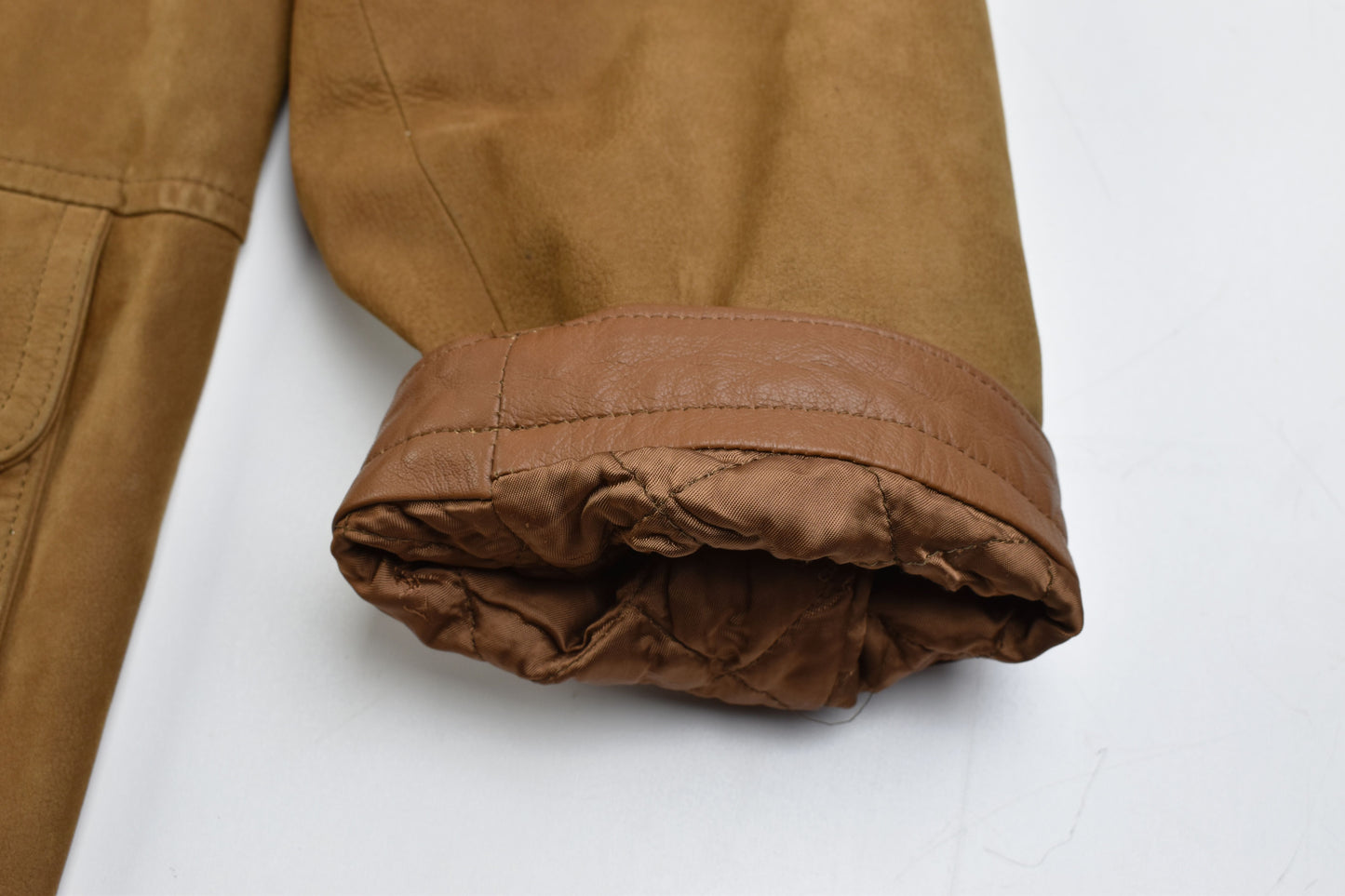Burberry London Brown Calfskin Nubuck Leather Men Coat Jacket Size 52, V.Good 8/10