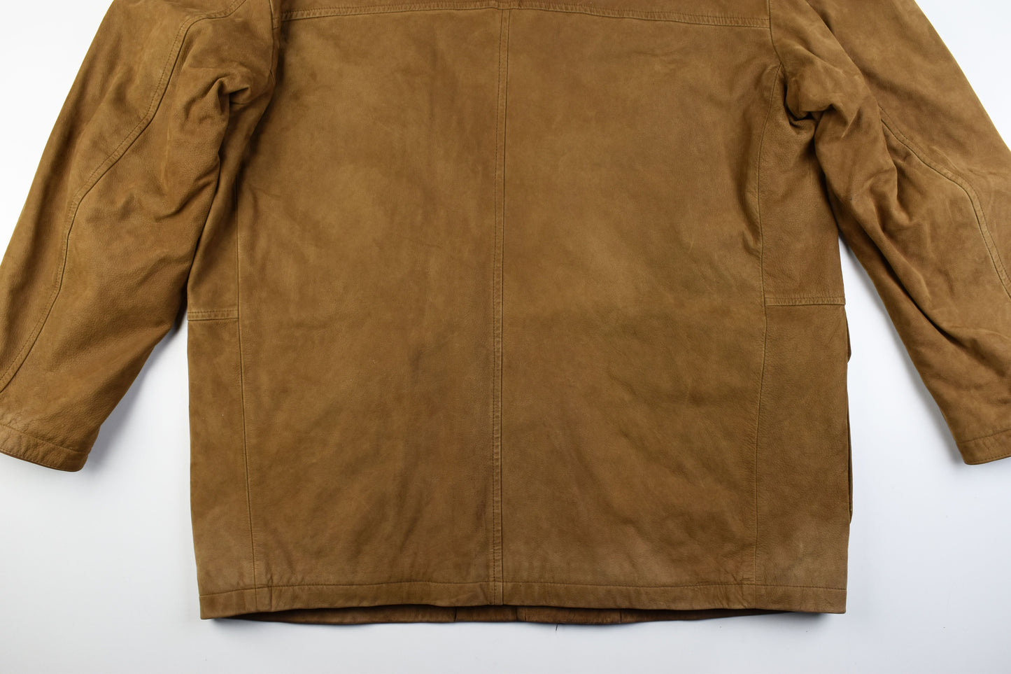 Burberry London Brown Calfskin Nubuck Leather Men Coat Jacket Size 52, V.Good 8/10