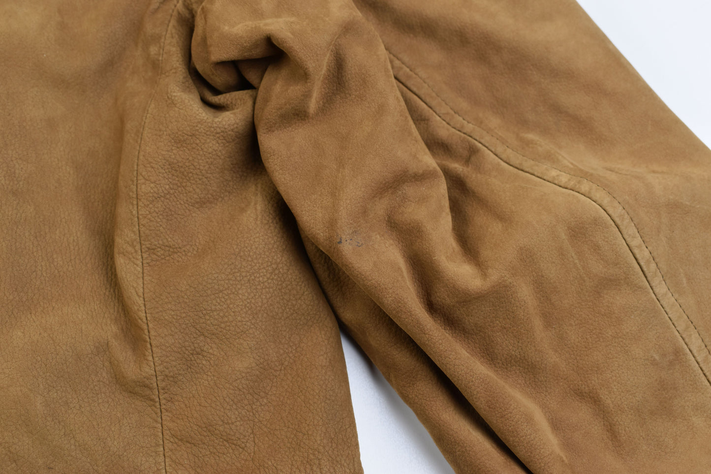 Burberry London Brown Calfskin Nubuck Leather Men Coat Jacket Size 52, V.Good 8/10