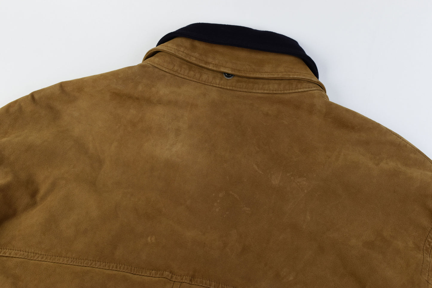 Burberry London Brown Calfskin Nubuck Leather Men Coat Jacket Size 52, V.Good 8/10