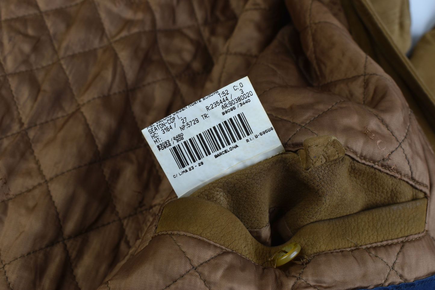 Burberry London Brown Calfskin Nubuck Leather Men Coat Jacket Size 52, V.Good 8/10