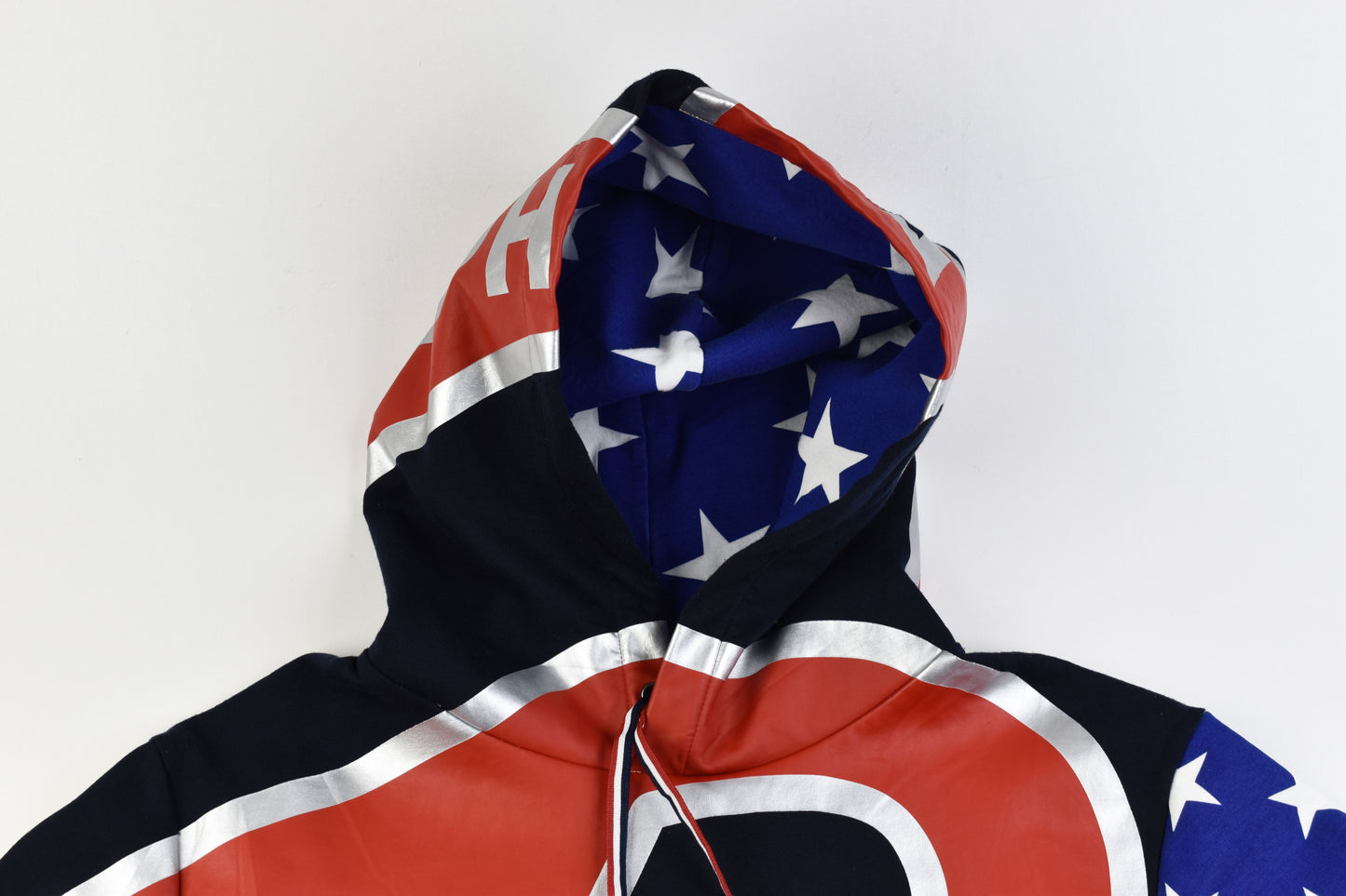 Polo Ralph Lauren Big Bubble American USA Flag Hoodie M, Excellent 9/10