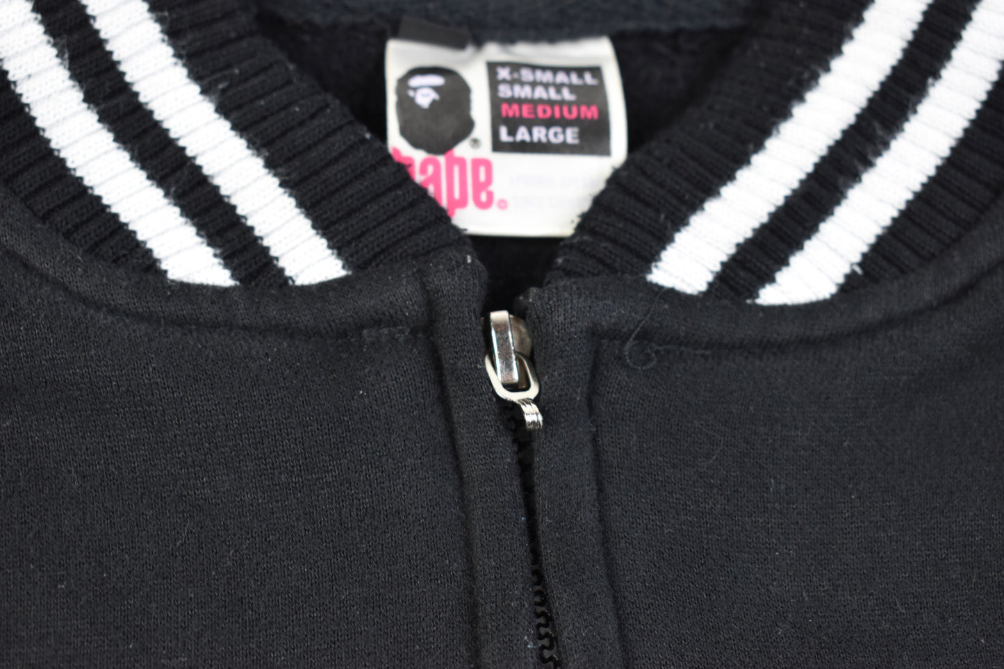Bape Baby Milo Black Varsity Men Jacket, Size M, Made in Japan, V.Good 8/10