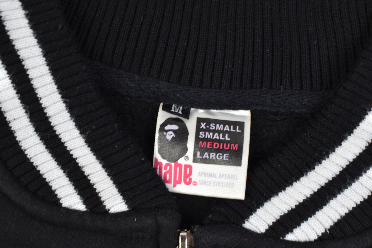 Bape Baby Milo Black Varsity Men Jacket, Size M, Made in Japan, V.Good 8/10