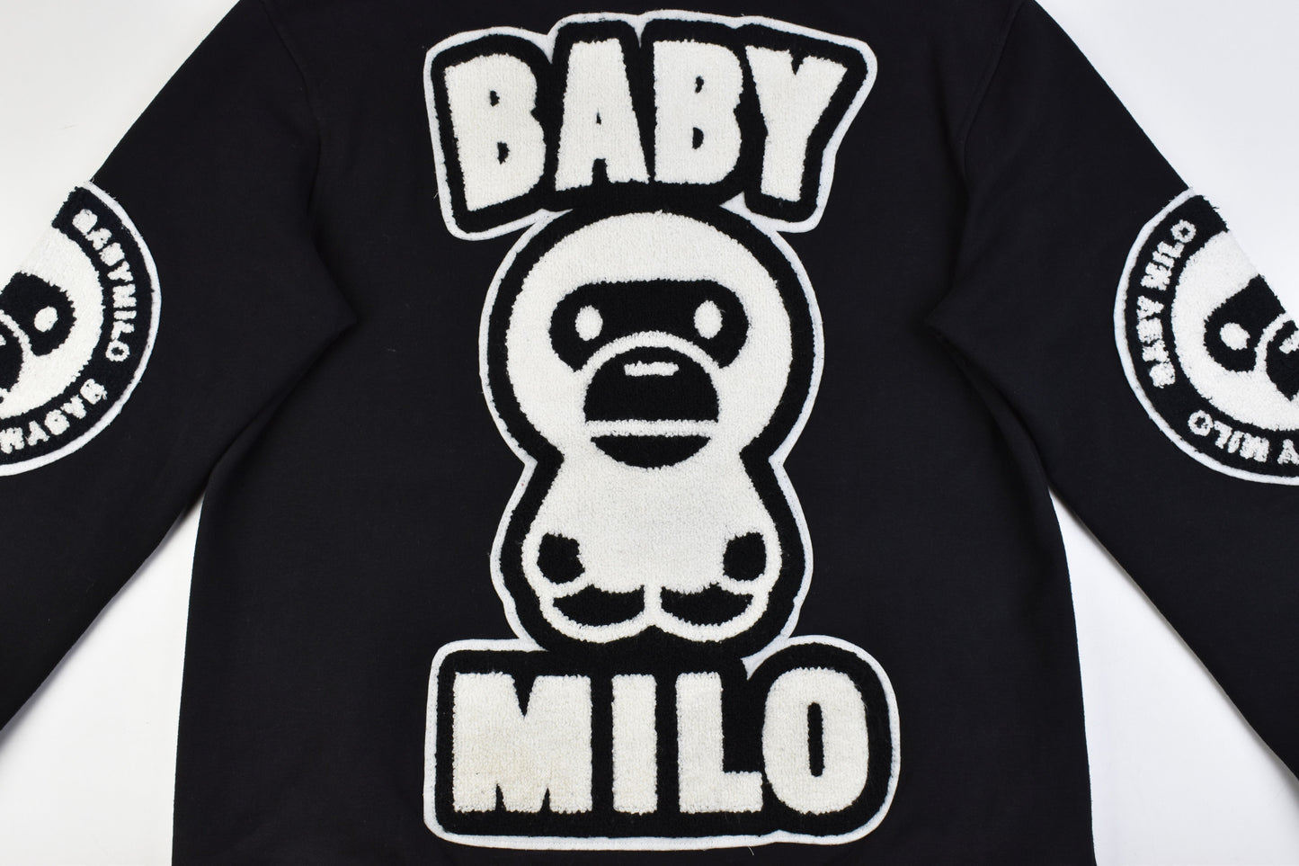 Bape Baby Milo Black Varsity Men Jacket, Size M, Made in Japan, V.Good 8/10