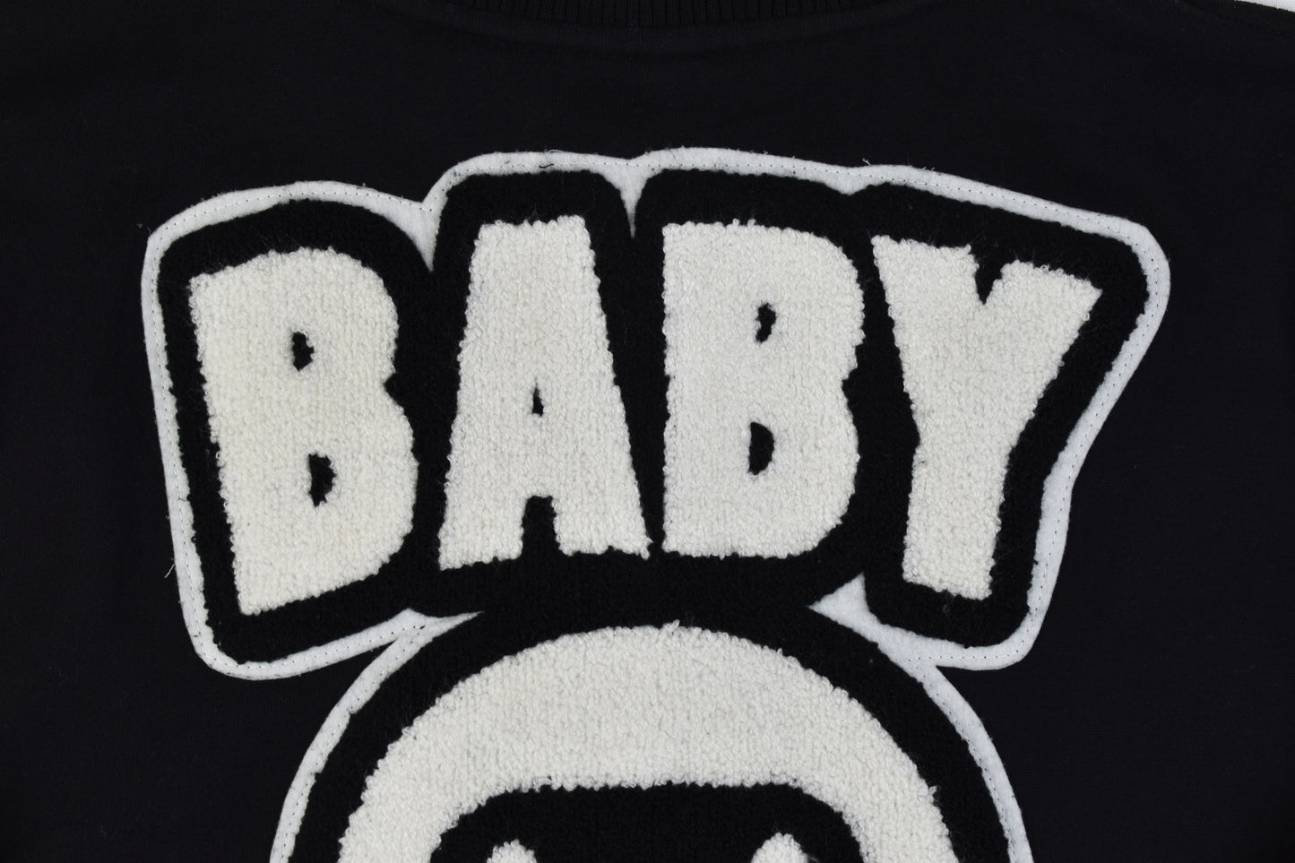Bape Baby Milo Black Varsity Men Jacket, Size M, Made in Japan, V.Good 8/10
