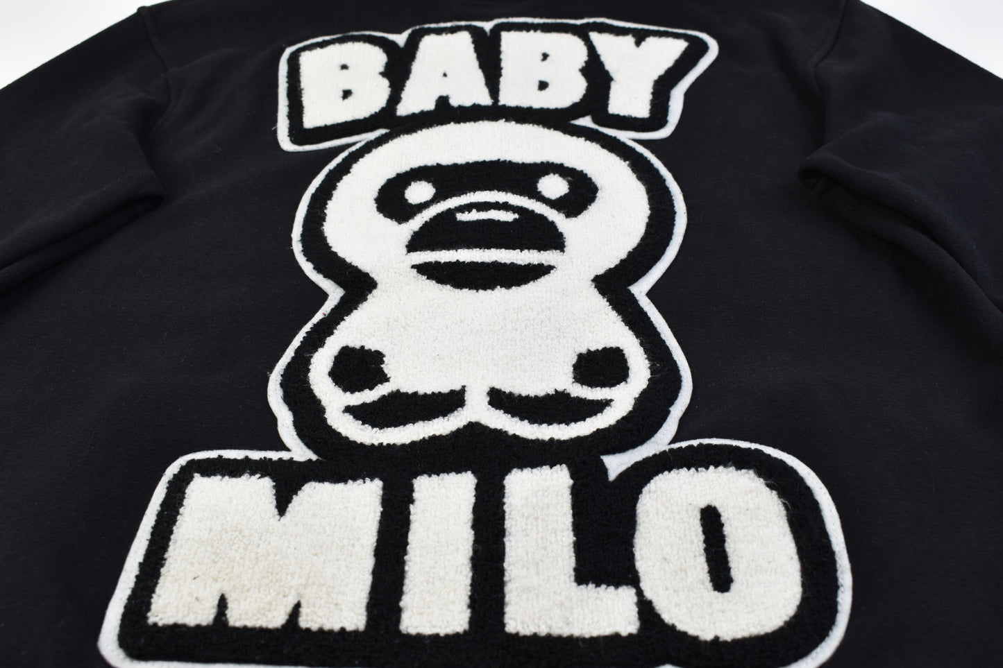 Bape Baby Milo Black Varsity Men Jacket, Size M, Made in Japan, V.Good 8/10