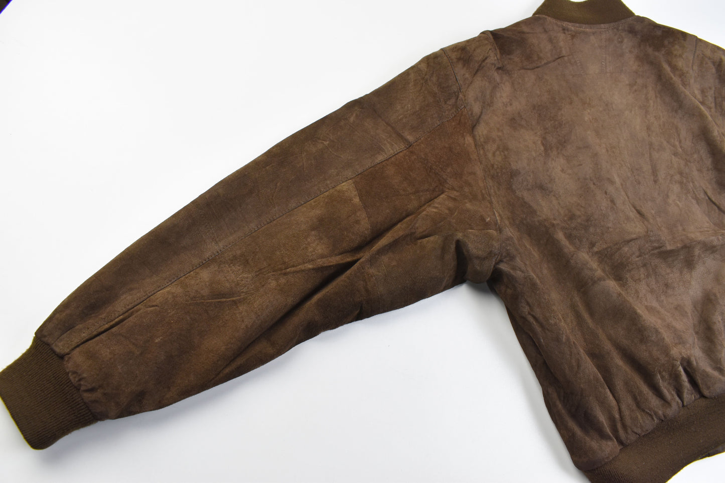 Naf Naf P-921 Brown Suede Leather Men Jacket, Size L, V.Good 7/10