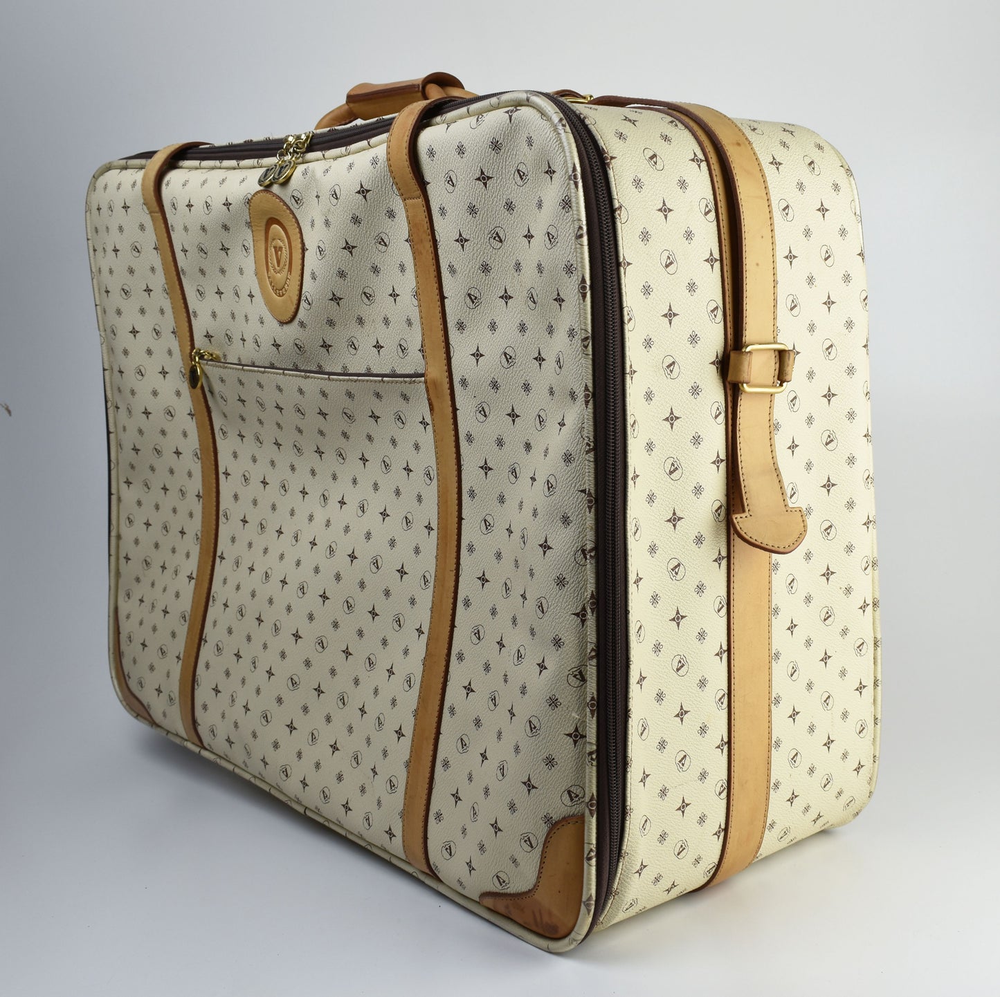 Valleverde Monogram Italian Travel Suitcase, Excellent 8/10