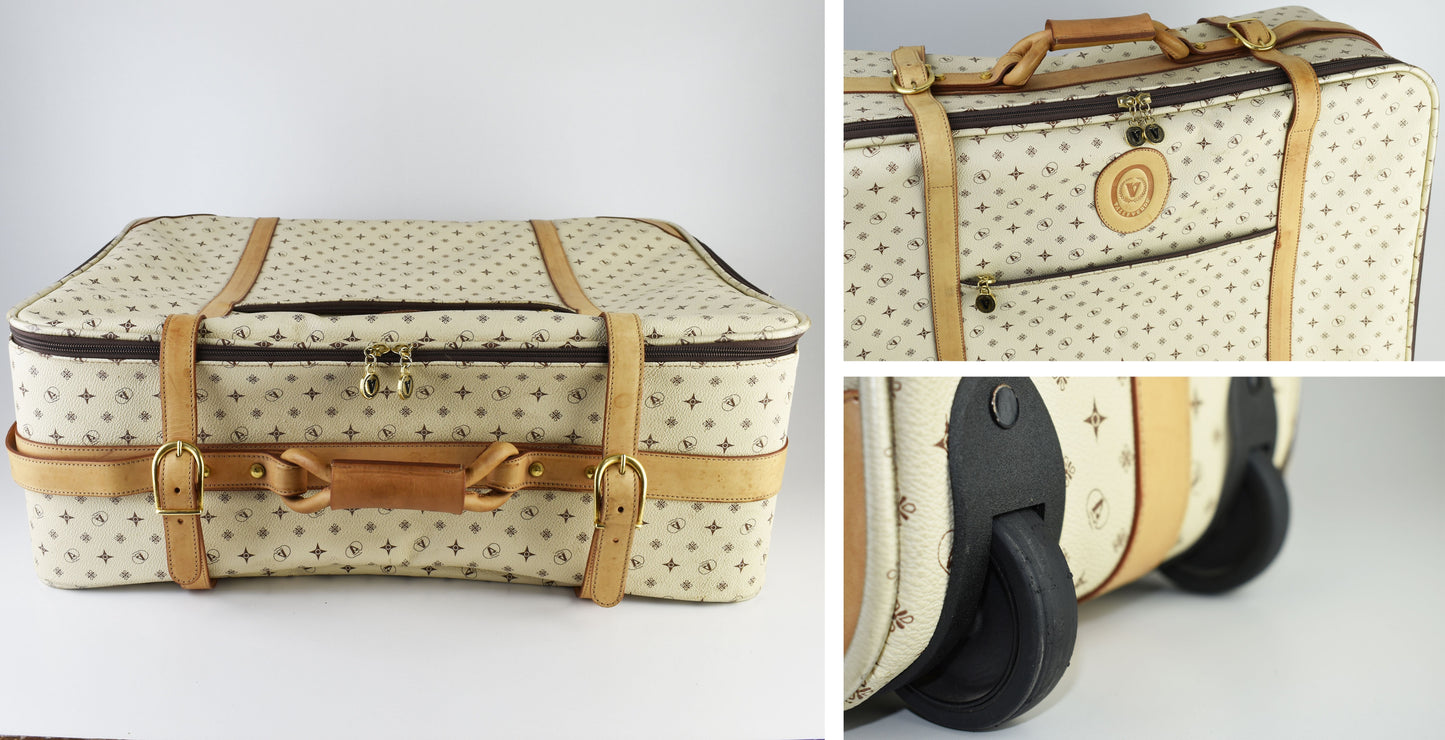 Valleverde Monogram Italian Travel Suitcase, Excellent 8/10