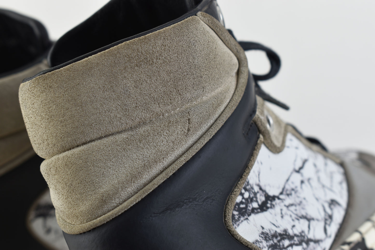 BALENCIAGA 372883 Marble High Top Women Sneakers, Size 38 AS IS, Good 6/10