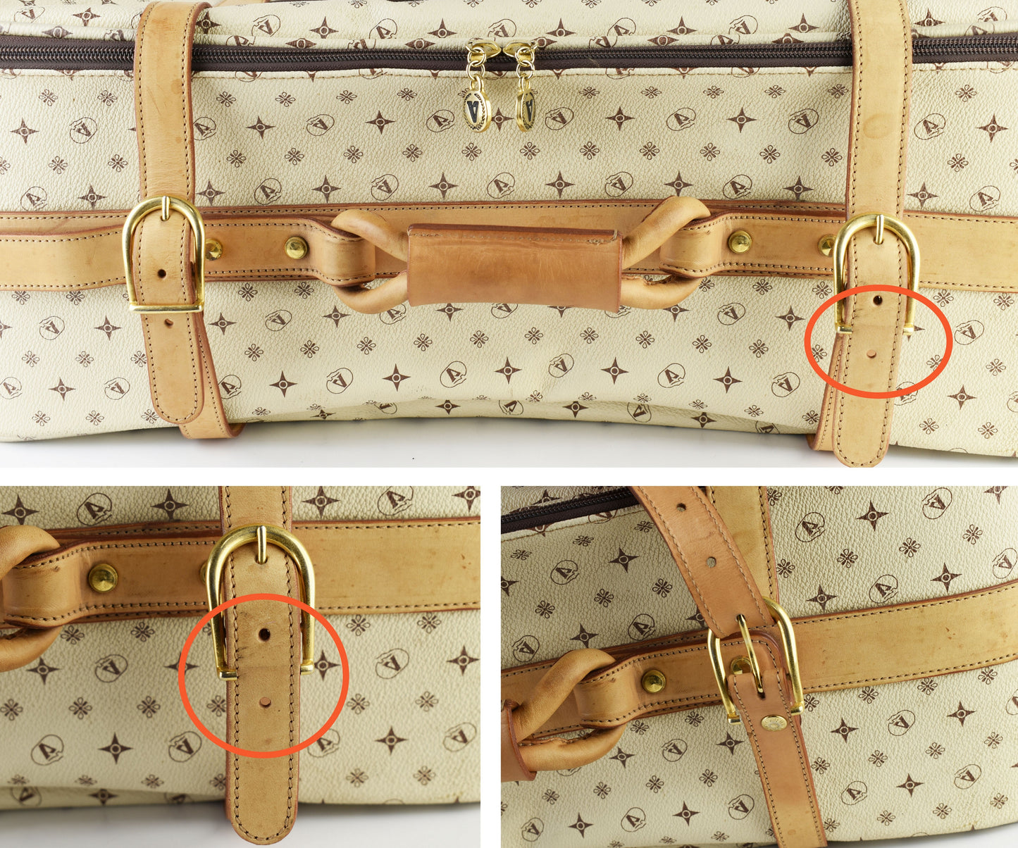 Valleverde Monogram Italian Travel Suitcase, Excellent 8/10