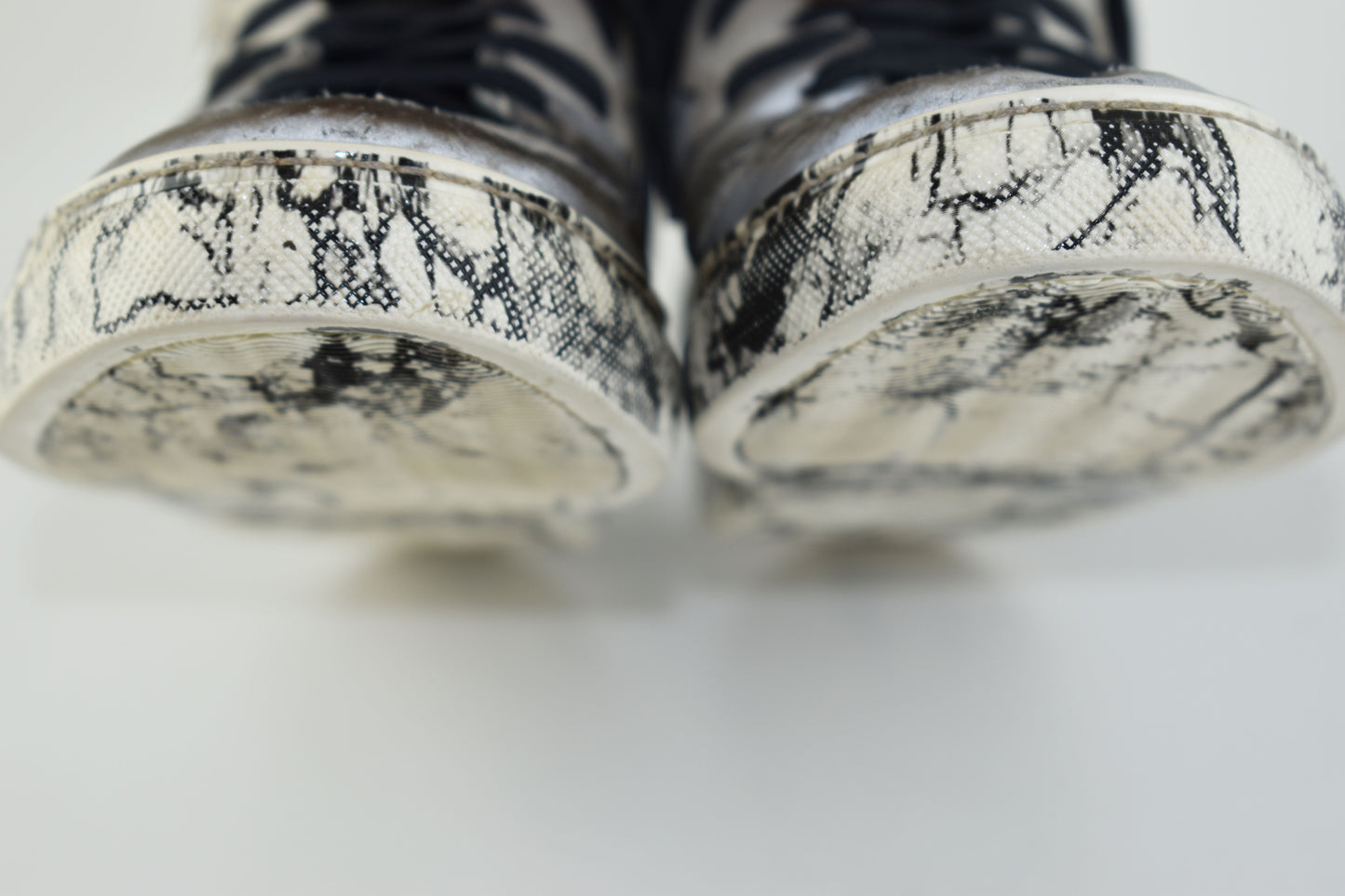 BALENCIAGA 372883 Marble High Top Women Sneakers, Size 38 AS IS, Good 6/10