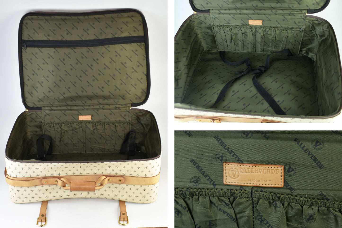 Valleverde Monogram Italian Travel Suitcase, Excellent 8/10