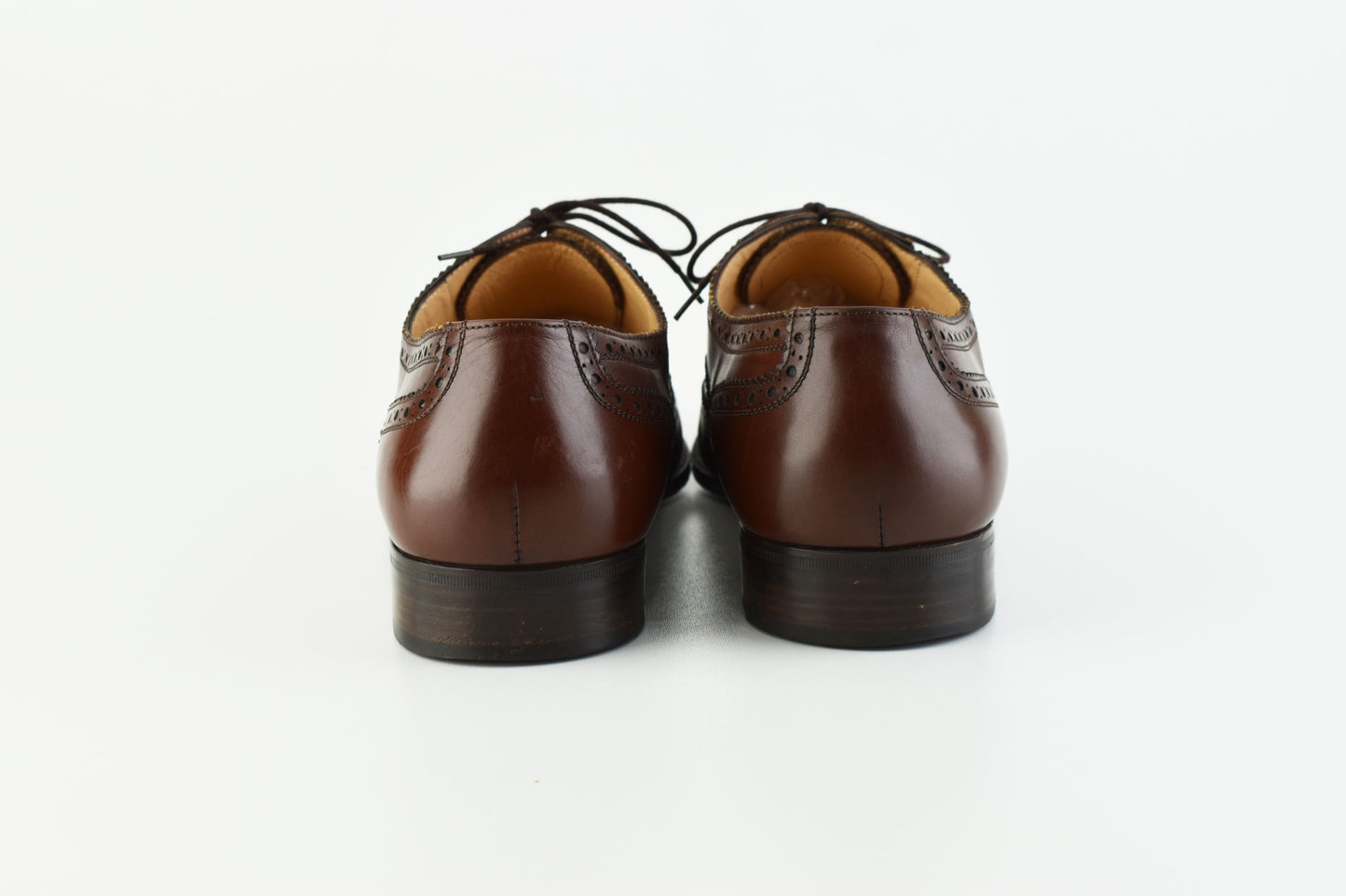 Salvatore Ferragamo Firenze Brown Oxford Brogue, Size EU 43.5, Men Shoes, V.Good 8/10