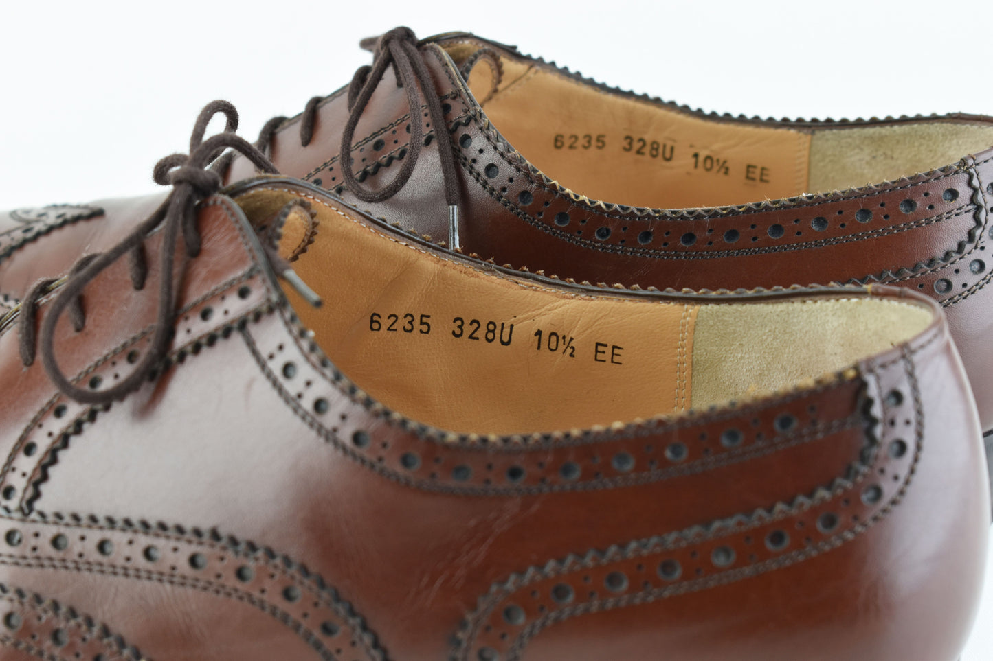 Salvatore Ferragamo Firenze Brown Oxford Brogue, Size EU 43.5, Men Shoes, V.Good 8/10