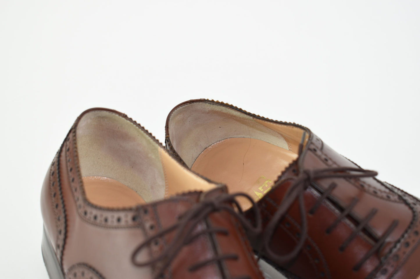 Salvatore Ferragamo Firenze Brown Oxford Brogue, Size EU 43.5, Men Shoes, V.Good 8/10