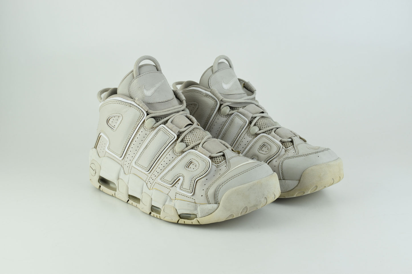 Nike Air More Uptempo Light Bone 921948-001 Men Sneakers, Size EU 44.5, V.Good 7/10