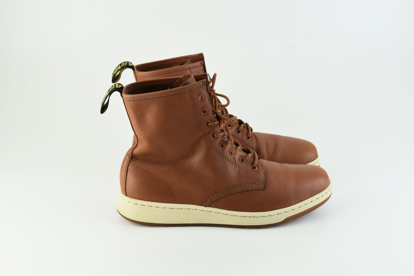 Dr. Martens Newton Men AirWair 8 Eye Lite Boots Brown Unisex Size EU 46, V.Good 7/10