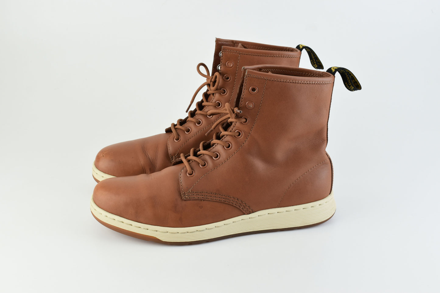 Dr. Martens Newton Men AirWair 8 Eye Lite Boots Brown Unisex Size EU 46, V.Good 7/10
