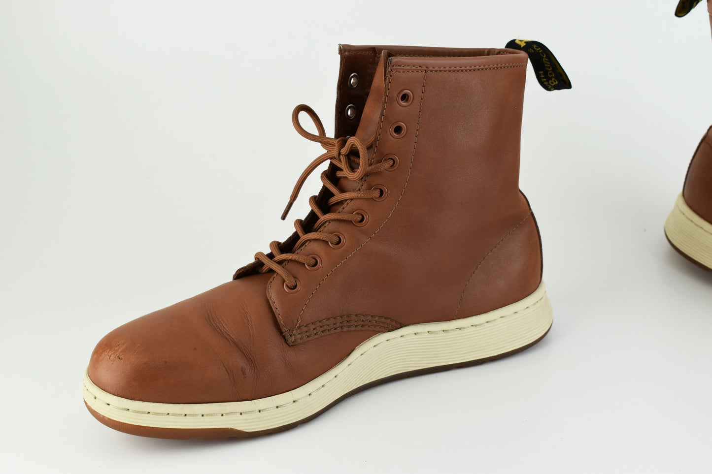 Dr. Martens Newton Men AirWair 8 Eye Lite Boots Brown Unisex Size EU 46, V.Good 7/10