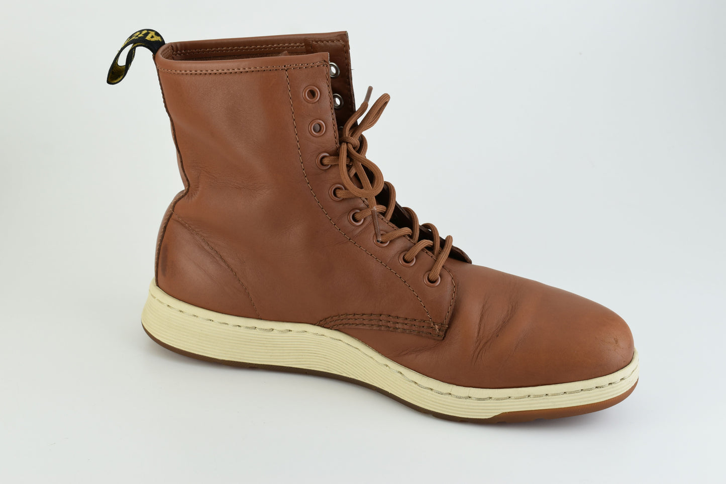 Dr. Martens Newton Men AirWair 8 Eye Lite Boots Brown Unisex Size EU 46, V.Good 7/10
