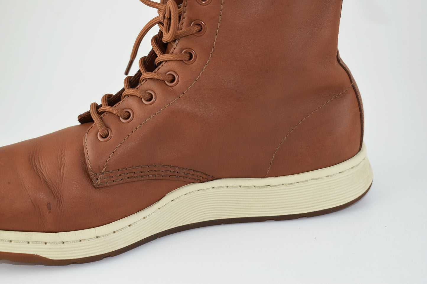 Dr. Martens Newton Men AirWair 8 Eye Lite Boots Brown Unisex Size EU 46, V.Good 7/10
