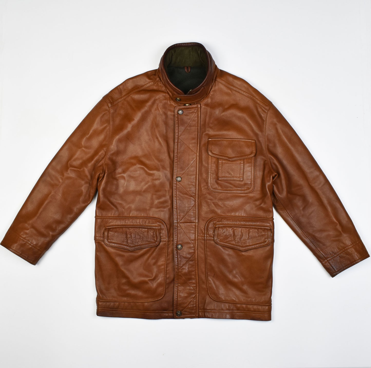 Marco Pierguidi Brown Leather Men Jacket Size EU 48, V.Good 8/10