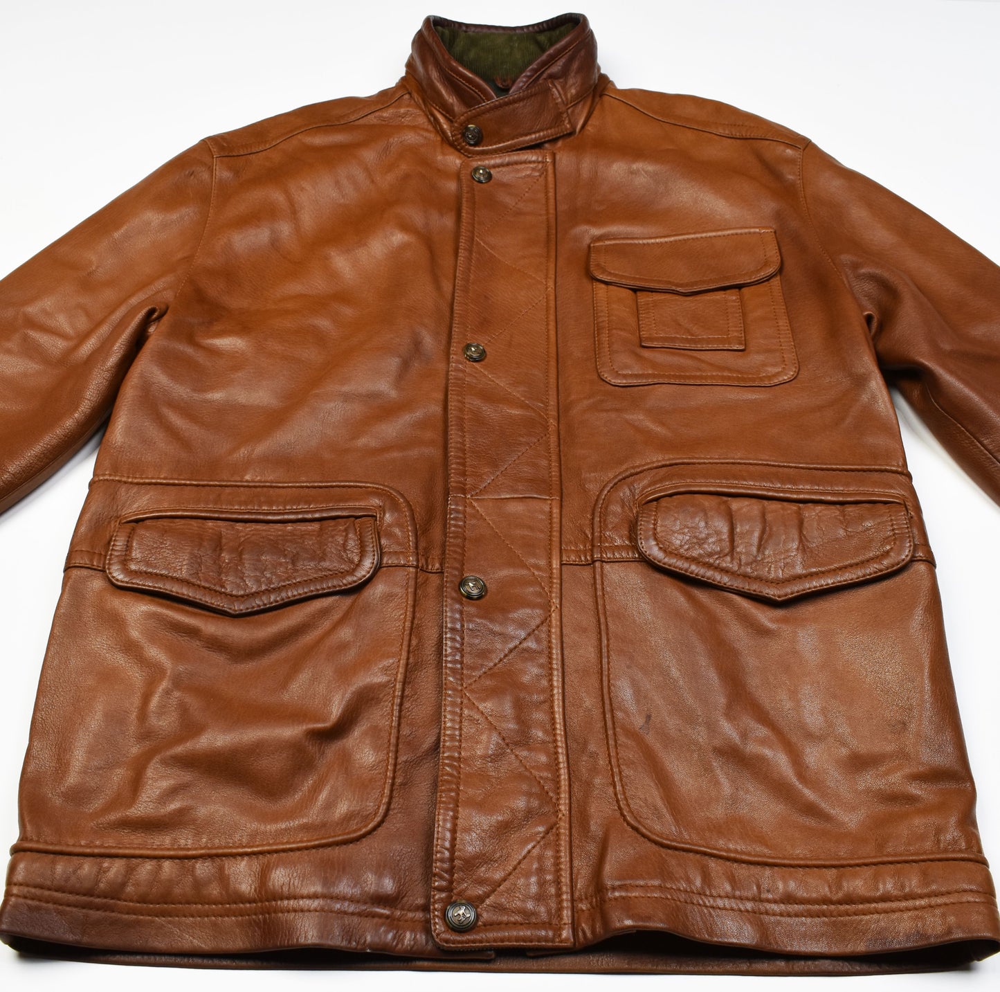 Marco Pierguidi Brown Leather Men Jacket Size EU 48, V.Good 8/10