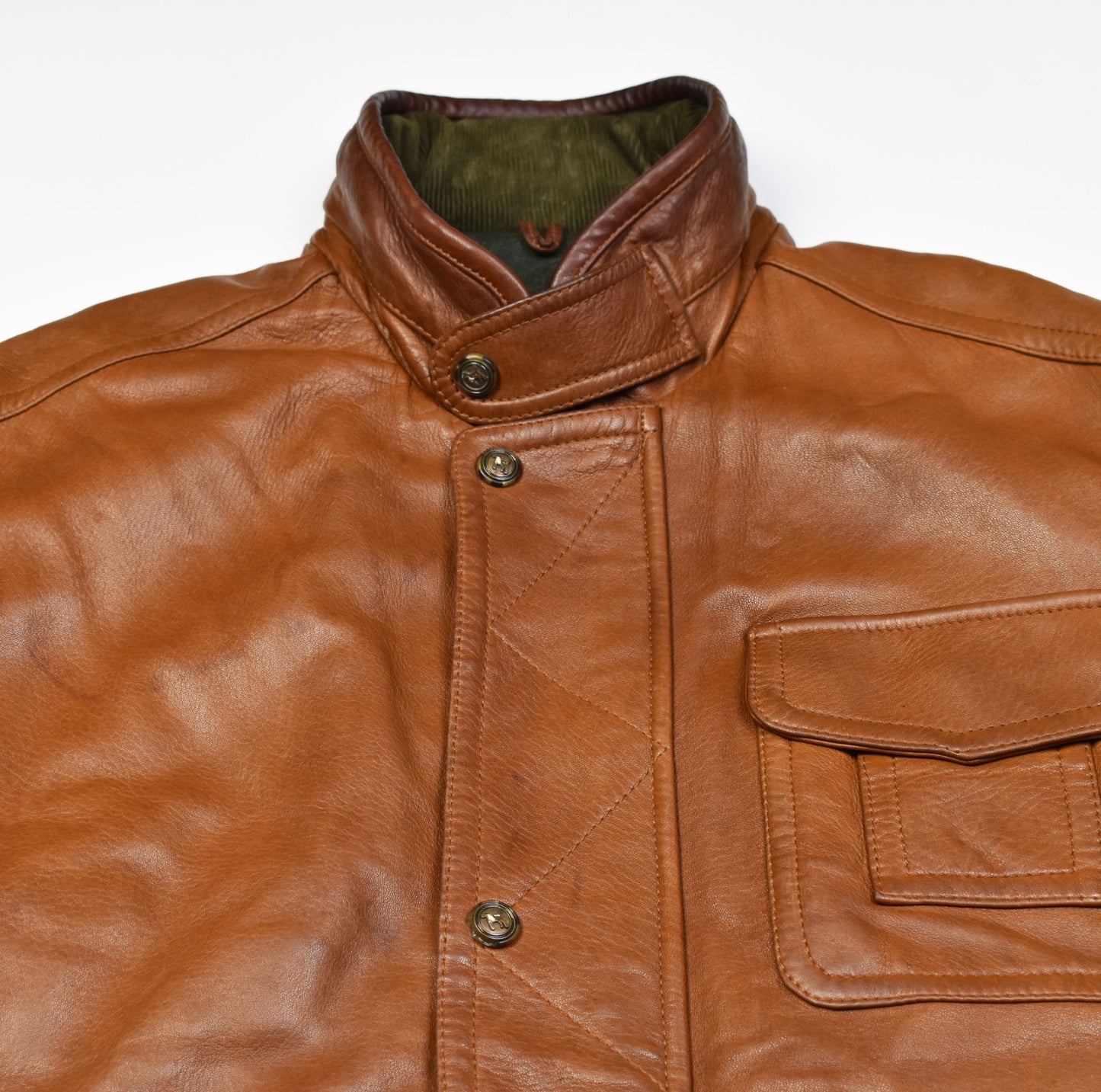 Marco Pierguidi Brown Leather Men Jacket Size EU 48, V.Good 8/10
