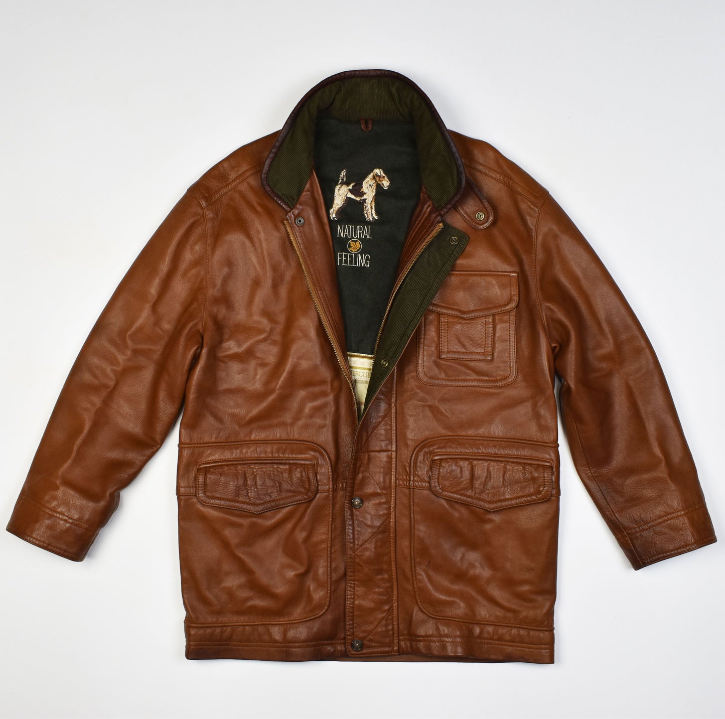 Marco Pierguidi Brown Leather Men Jacket Size EU 48, V.Good 8/10