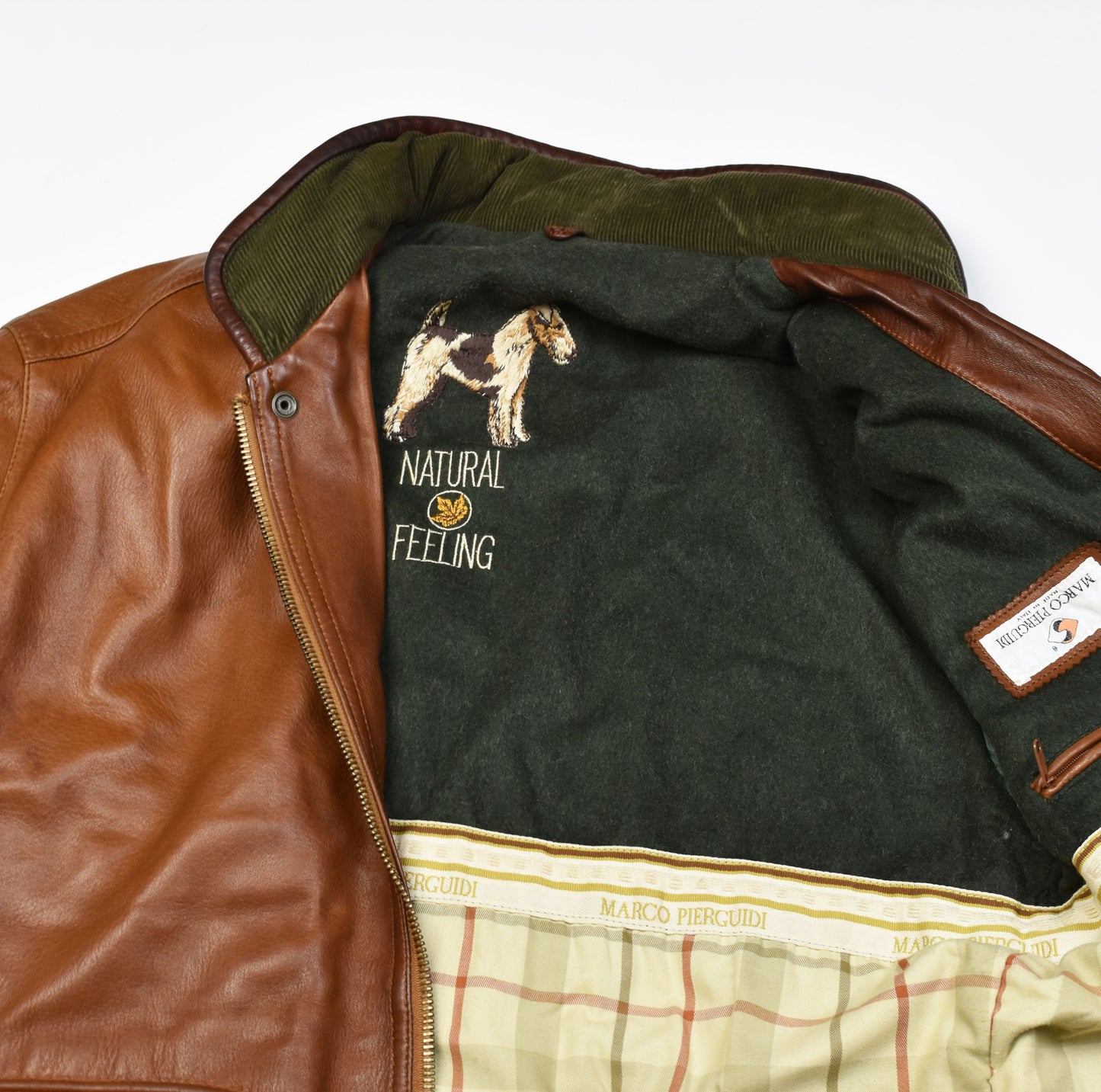Marco Pierguidi Brown Leather Men Jacket Size EU 48, V.Good 8/10